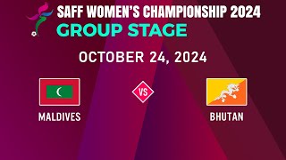 LIVESCORE  Maldives vs Bhutan  SAFF Womens Championship 2024 [upl. by Oruasi441]