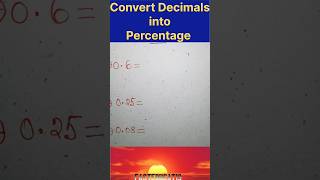 Decimal into Percentage ytshorts youtubeshorts shortvideo shorts shortshortsvideo [upl. by Novit]