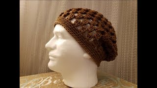 The Cluster Stitch Hat Crochet Tutorial [upl. by Enened313]