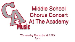 Canandaigua Middle School Chorus Concert At The Academy Stage 12623 1 [upl. by Terrie845]