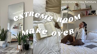 EXTREME ROOM MAKEOVER  TOUR spring cleaning decluttering ikea furniture amazon organization [upl. by Iphigeniah597]