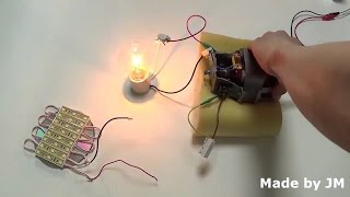 How to turn a universal motor into a generatorSelf excited DC generator experiment [upl. by Enrobyalc]