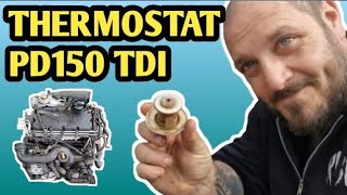 VW 19 TDI PD THERMOSTAT REPLACEMENT [upl. by Nnaerb]