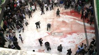 Washing the floors of Panja Sharif Muharram [upl. by Galang]