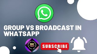 Group vs Broadcast  Whatsapp broadcast kya hota hai [upl. by Athallia553]