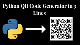 Python Tutorial QR Code Generator in 3 Lines [upl. by Nirtiak671]