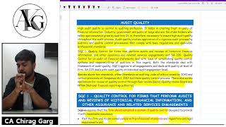 Ch 1  SQC 1  CA Final Audit  CA Chirag Garg  Fastrack Batch Demo lecture [upl. by Pillow]