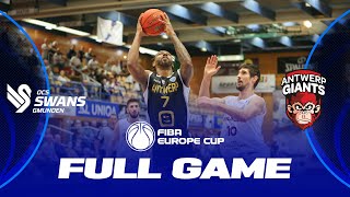 OCS Swans Gmunden v Telenet Giants Antwerp  Full Basketball Game  FIBA Europe Cup 202223 [upl. by Je617]