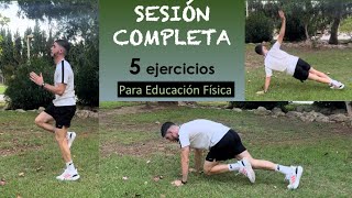 Entrena de manera COMPLETA con solo 5 EJERCICIOS y el peso de tu cuerpo [upl. by Kessler]