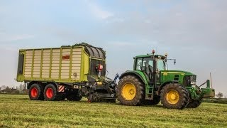 John Deere 7530 met Kaweco gras oprapen 2014  Gailliaert uit Oedelem [upl. by Sanson657]