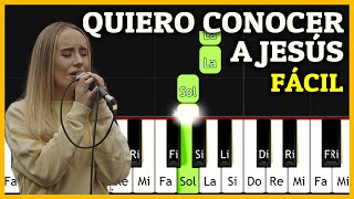 QUIERO CONOCER A JESUS YESHUA Generación 12  Piano Tutorial  Alabanzas Cristianas Fáciles [upl. by Pontias]