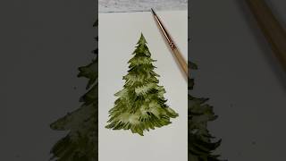 Create a simple snowy tree WITHOUT white paint [upl. by Yettie897]