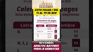 Adultos mayores ¡ABUSADOS Nuevo calendario de pagos de la pensión bienestar NOV  DIC 2024 [upl. by Krock367]