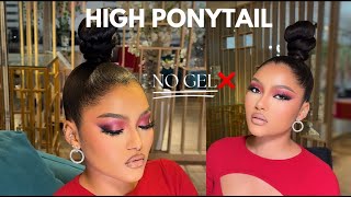 How To Do Top Knot Bun Tutorial without GEL [upl. by Procto305]