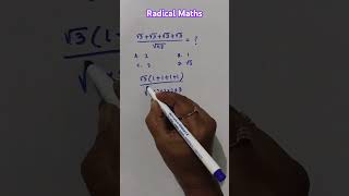 Nice Olympiad Question  Radical Maths  ବର୍ଗମୂଳ ଗଣିତ  maths mathematics shorts ytshorts [upl. by Euqinommod]