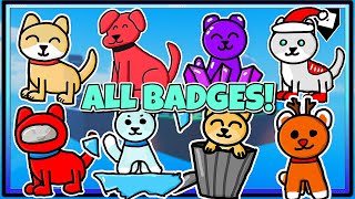 HOW TO GET ALL 35 BADGES in Find The Doggos  ROBLOX [upl. by Airahs456]