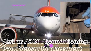 Airbus A320 Air conditioning pack compressor outlet sensor replacement [upl. by Anirtal]