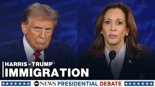 Harris and Trump speak on immigration policy during presidential debate [upl. by Laws]