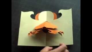 How to Make a Kirigami Crab quotCancerquot Popup Card ReEdit [upl. by Hooke]