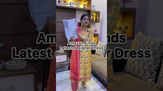 Amazon Finds 🫣 Beautiful Designer Festive Wear Dress Unboxing amp Review shorts dress [upl. by Ewer]