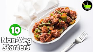 10 NonVeg Starters Ideas  Appetizers  Indian NonVeg Dish Recipes [upl. by Aima]