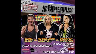 NCW Womens Championship Match HollyHood Haley J C vs Krystal Moon vs Vanna Black [upl. by Isiah]