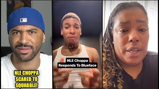 NLE Choppa Gets His Mama To Defend Him After Blueface Has Him Scared To Squabble [upl. by Files]