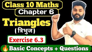 Triangles  त्रिभुज   Exercise 63 Q1  Chapter 6  Board Exam 2025 [upl. by Hourihan]