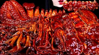 ASMR SPICY SEAFOOD SPICY ENOKI MUSHROOM OYSYER OCTOPUS SQUID CRAB SHRIMP 해물찜 팽이버섯 먹방 MUKBANG [upl. by Hevak14]