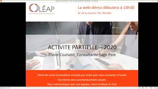 Webdémo Sage Paie  paramétrage de lactivité partielle [upl. by Mcgrath835]