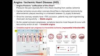 Treatment of Ischemic Heart Disease 1 AntiAnginal Drugs [upl. by Hooke]