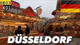 Best Things To Do in Düsseldorf and Christmas Market Walking Tour  Germany Travel Vlog [upl. by Justina368]