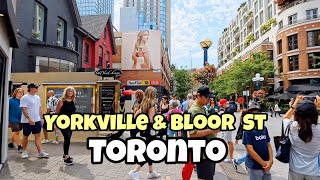 Toronto Downtown Bloor St And Yorkville Village Walking Tour Toronto Canada 4K [upl. by Waal]