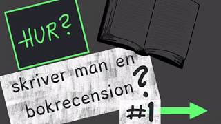 HUR skriver man en bokrecension [upl. by Vershen]