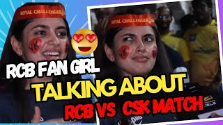 Rcb fan girl viral video  RCB vs CSK March  IPL 2024 [upl. by Akilam823]