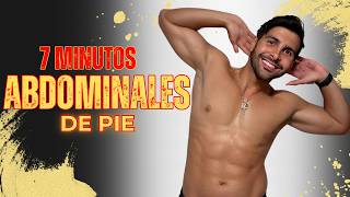 ABDOMINALES DE PIE para Reducir Cintura y Aplanar Abdomen EN 7 Minutos [upl. by Iur105]