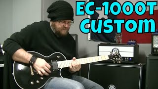 ESP LTD EC1000T CTM M BLK Guitar Unboxing MAPLE NGD [upl. by Aihsela]