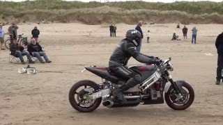 Pendine Sands  MADMAX Turbine Bike Land Speed Racing [upl. by Ardnekal443]