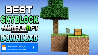 Best Skyblock Map  How to Download Skyblock In Minecraft Pe 121  Minecraft Pe Skyblock Download [upl. by Alexandrina]