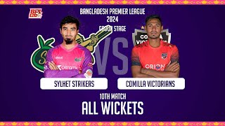 All Wickets  Comilla Victorians vs Sylhet Strikers  10th Match  Season 10  BPL 2024 [upl. by Notxam]