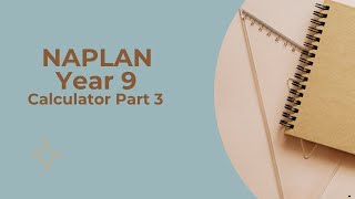 NAPLAN Year 9 Calculator Part 3 [upl. by Dlanor]