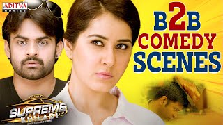 Supreme Khiladi Ultimate Back to Back Comedy Sceneslatest Hindi Dubbed MoviesSai TejRaashi Khanna [upl. by Holcman100]