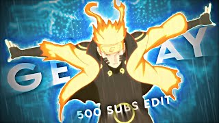 Getaway  Naruto Edit  500 subscribers special AMVEDIT [upl. by Goodson]