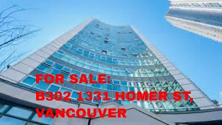 For Sale B302 1331 HOMER ST Vancouver BC [upl. by Harden349]