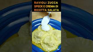 Ravioli di zucca speck croccante crema di ricotta salata [upl. by Mallissa]