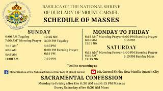 Mt Carmel Shrine Live Stream  Liturgical Services [upl. by Nore]