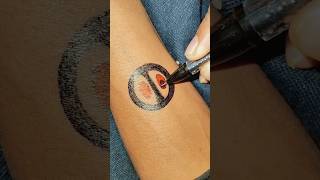 HOW TO MAKE A SIMPLE TATTOO Pen Artquottattoo tattoodesign art nato shorts [upl. by Shirk300]