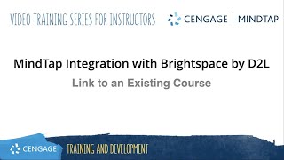 MindTapBrightspace Linking to an Existing Course [upl. by Turne504]