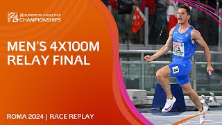 SUPER ITALIA 🇮🇹 Mens 4x100m final replay  Roma 2024 [upl. by Artkele]