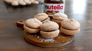 Easy Nutella Macaron  Lady Finger Cookie  was Kitchen [upl. by Simonetta]